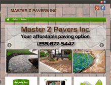 Tablet Screenshot of masterzpaversinc.com